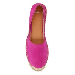 Manfield Donker roze suède espadrilles^DAMES Espadrilles