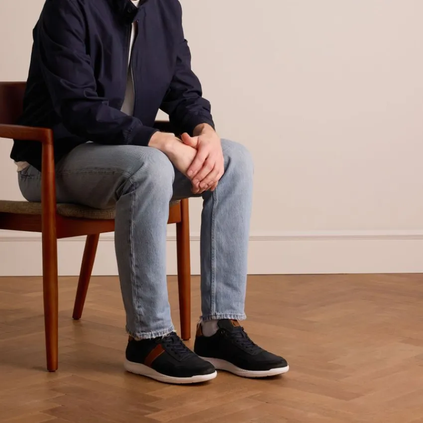 No Stress Donkerblauwe lage sneakers^Heren Sneakers