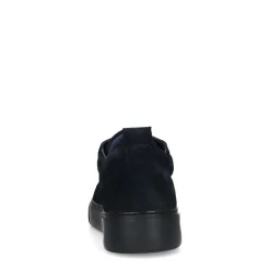 Manfield Donkerblauwe suède sneakers^Heren Sneakers
