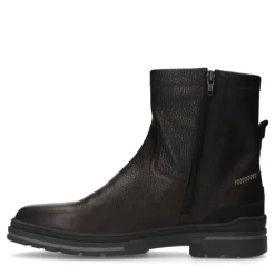 Manfield Donkerbruine leren boots^Heren Boots