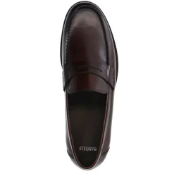 Manfield Donkerbruine leren loafers^Heren Loafers