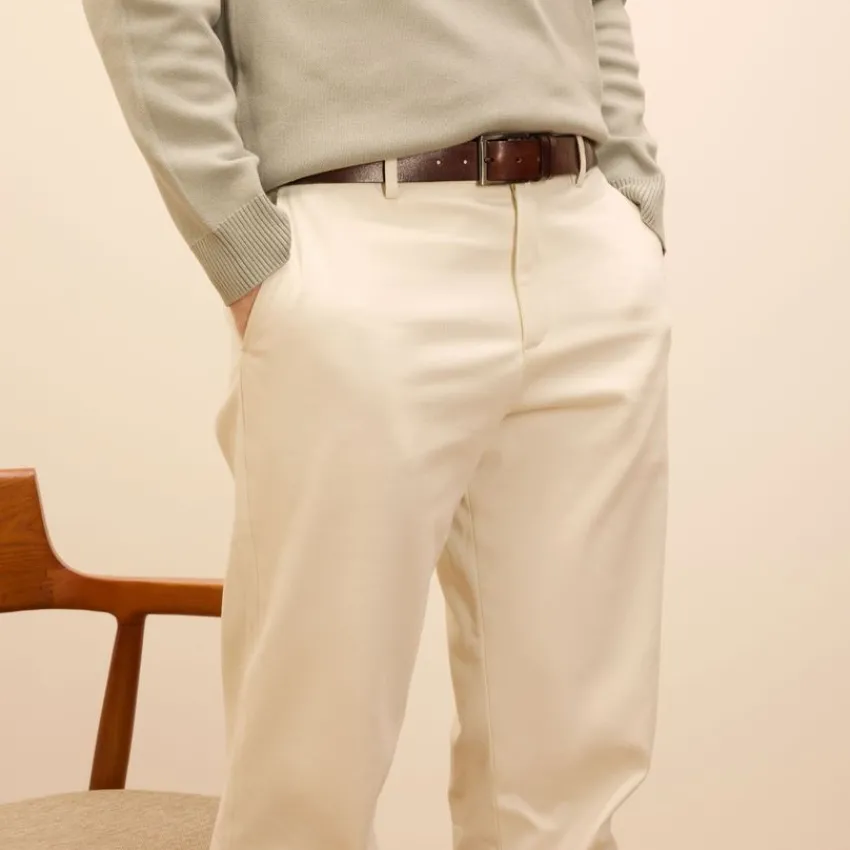 Manfield Donkerbruine leren riem^ Riemen