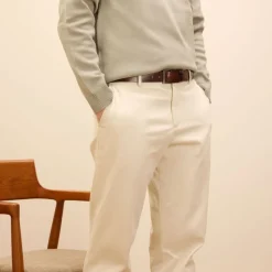 Manfield Donkerbruine leren riem^ Riemen