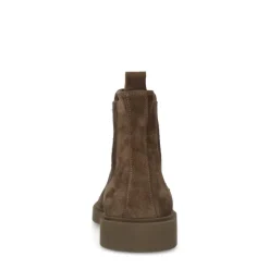 Manfield Donkerbruine suède chelsea boots^Heren Boots