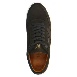 Manfield Donkergroene suède sneakers^Heren Sneakers
