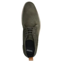 Manfield Donkergroene veterboots^Heren Boots