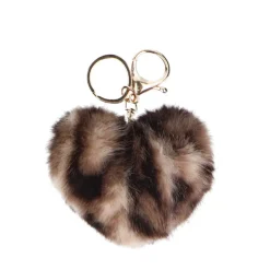 Manfield Fluffy leopard bag charm^ Bag Charms