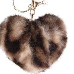 Manfield Fluffy leopard bag charm^ Bag Charms