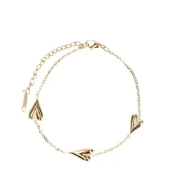 Manfield Gouden armband met hartjes^ Sieraden