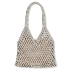 Manfield Gouden gevlochten shopper^ Shoppers