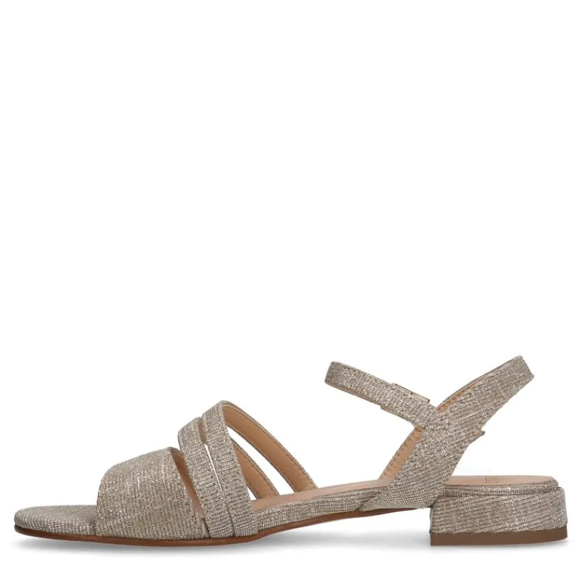 Manfield Gouden glitter sandalen^DAMES Sandalen