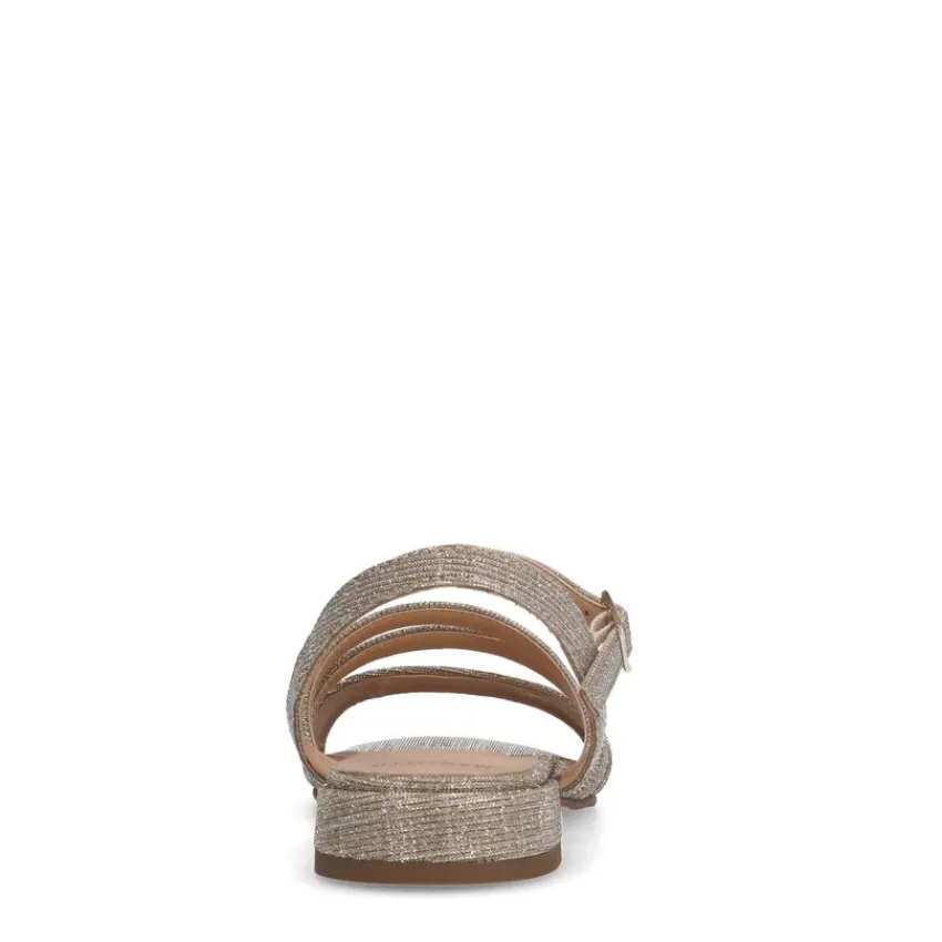 Manfield Gouden glitter sandalen^DAMES Sandalen