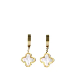 Manfield Gouden klavertjes oorbellen^ Sieraden