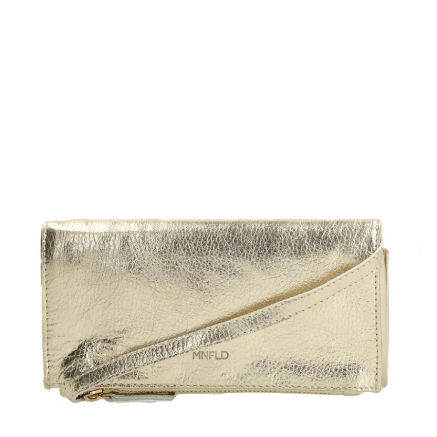 Manfield Gouden leren clutch^ Clutches