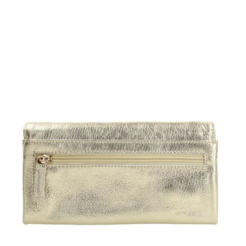 Manfield Gouden leren clutch^ Clutches