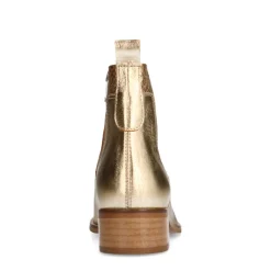 Manfield Gouden leren cowboylaarsjes^DAMES Enkellaarsjes