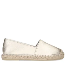 Manfield Gouden leren espadrilles^DAMES Espadrilles