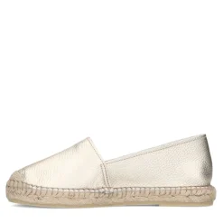 Manfield Gouden leren espadrilles^DAMES Espadrilles