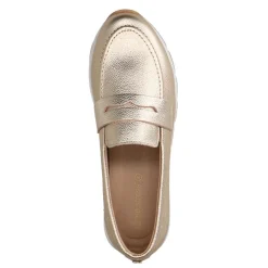 No Stress Gouden leren loafers^DAMES Loafers
