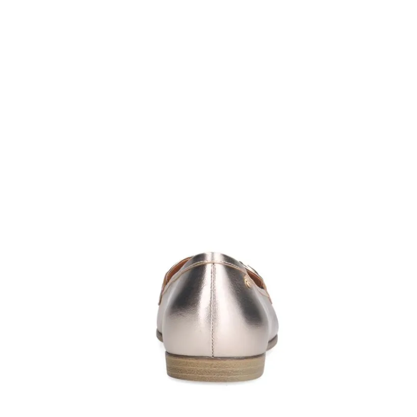 No Stress Gouden leren loafers met gouden chain^DAMES Loafers