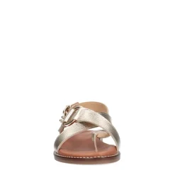 Manfield Gouden leren sandalen^DAMES Sandalen