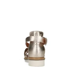 No Stress Gouden leren sandalen met gevlochten band^DAMES Sandalen