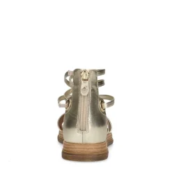 No Stress Gouden leren sandalen met bandjes^DAMES Sandalen