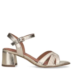 No Stress Gouden leren sandalen met hak^DAMES Sandalen