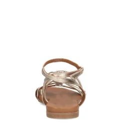 No Stress Gouden leren sandalen met bandjes^DAMES Sandalen