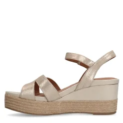 No Stress Gouden leren sleehakken^DAMES Espadrilles|Sandalen