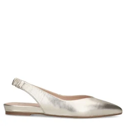 Manfield Gouden leren slingback ballerina's^DAMES Pumps|Slingbacks