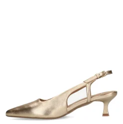 Manfield Gouden leren slingback pumps^DAMES Pumps|Slingbacks
