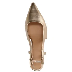 Manfield Gouden leren slingback pumps^DAMES Pumps|Slingbacks