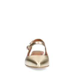 No Stress Gouden leren slingbacks^DAMES Slingbacks|Pumps