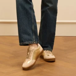 No Stress Gouden leren sneakers^DAMES Sneakers