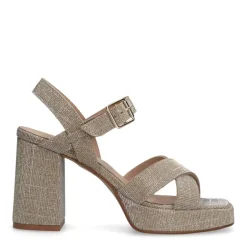 Manfield Gouden sandalen met hak^DAMES Sandalen