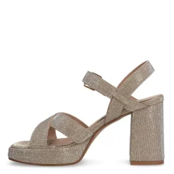 Manfield Gouden sandalen met hak^DAMES Sandalen