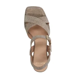 Manfield Gouden sandalen met hak^DAMES Sandalen