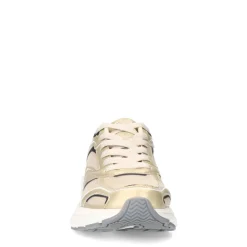 Manfield Gouden sneakers met mesh details^DAMES Sneakers