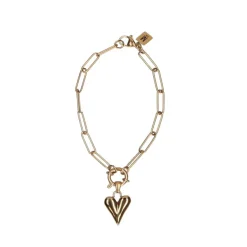 Manfield Gouden stainless steel schakelarmband^ Sieraden