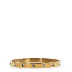 Manfield Gouden stalen armband met diamantjes^ Sieraden