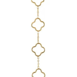 Manfield Goudkleurige armband met klavertjes^ Sieraden