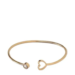 Manfield Goudkleurige bangle met hartje^ Sieraden