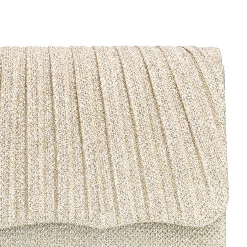 Manfield Goudkleurige clutch met glitters^ Clutches
