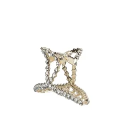 Manfield Goudkleurige haarklem met steentjes^ Haaraccessoires