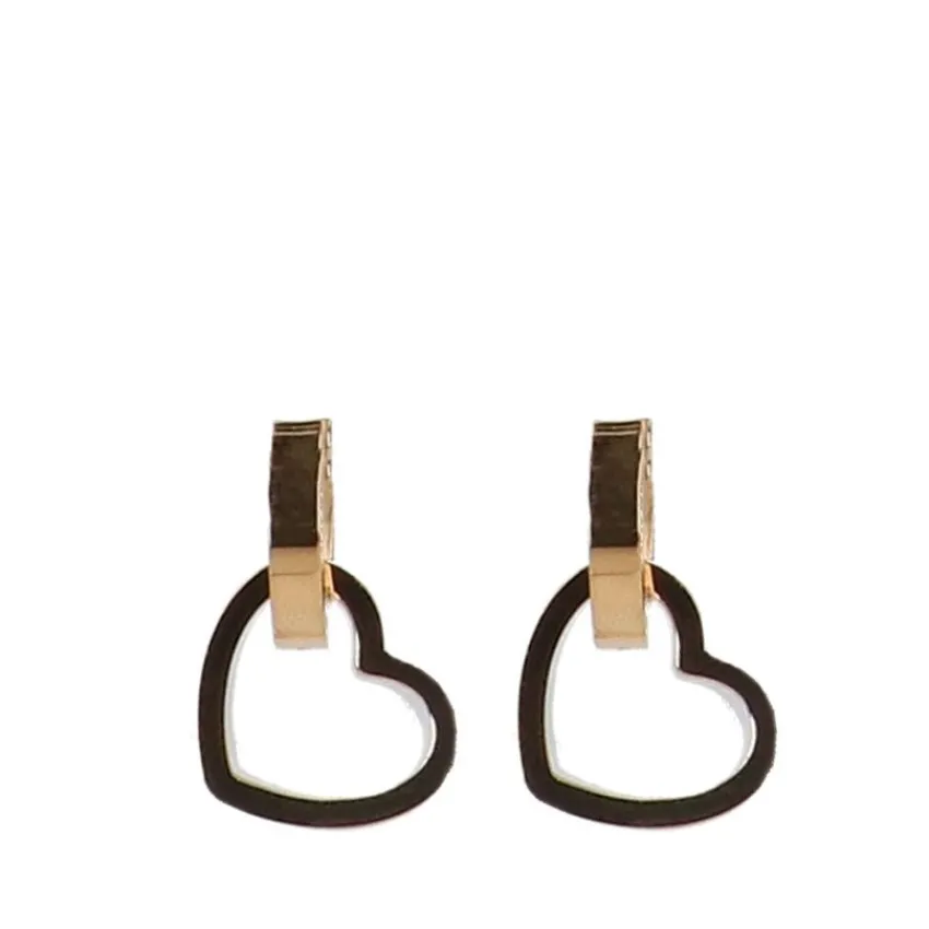 Manfield Goudkleurige hartjes oorbellen^ Sieraden