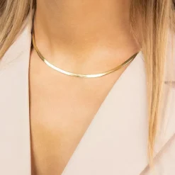 Manfield Goudkleurige ketting van stainless steel^ Sieraden