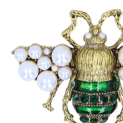 Manfield Goudkleurige kever broche^ Overig