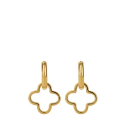 Manfield Goudkleurige klavertjes oorbellen^ Sieraden