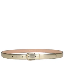 Manfield Goudkleurige leren riem^ Riemen